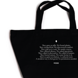 QUIET REVOLUTION OVERSIZED TOTE - Black