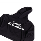 WOMENS QUIET REVOLUTION HOODIE - BLACK